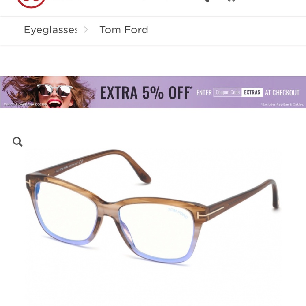 TOM FORD Frames never been worn.